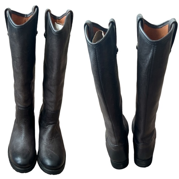 Frye | NWOB Melissa Button Lug Tall Boot in Smoke - Size US 7 - Picture 2 of 11
